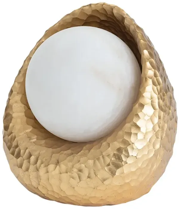 Nest Mini Alabaster Table Lamp - Hammered Gold - Regina Andrew