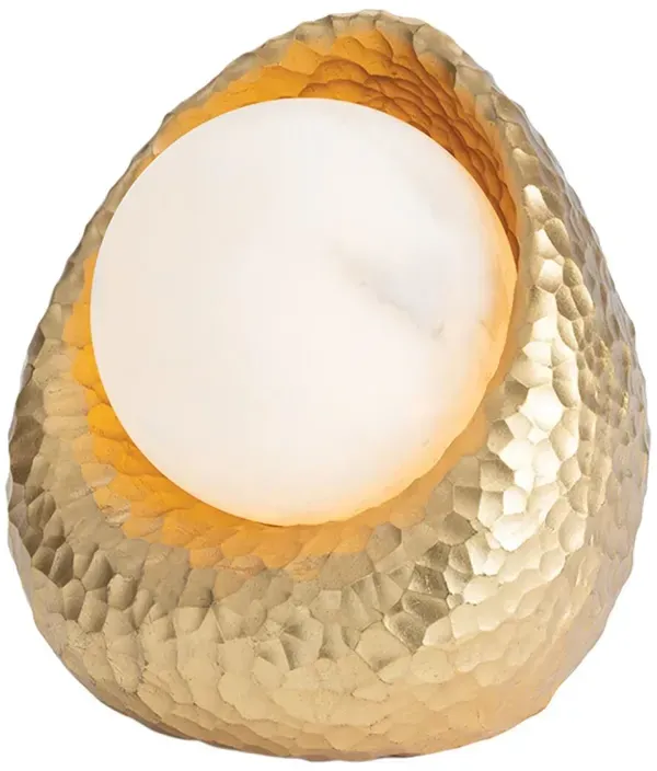 Nest Mini Alabaster Table Lamp - Hammered Gold - Regina Andrew