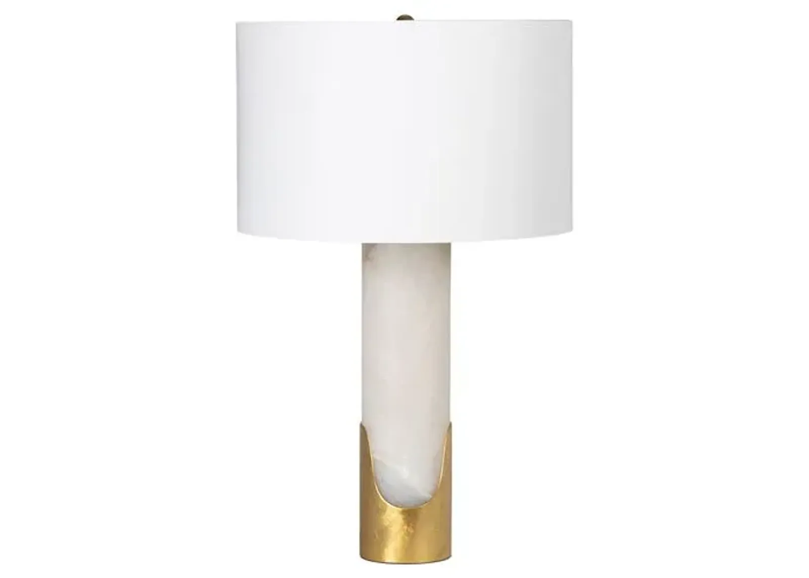 Sacha Alabaster Table Lamp - Neutral - Regina Andrew - White