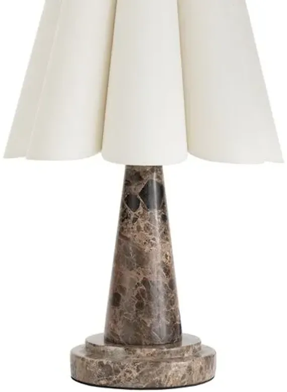 Segal Marble Mini Table Lamp - Regina Andrew - Brown