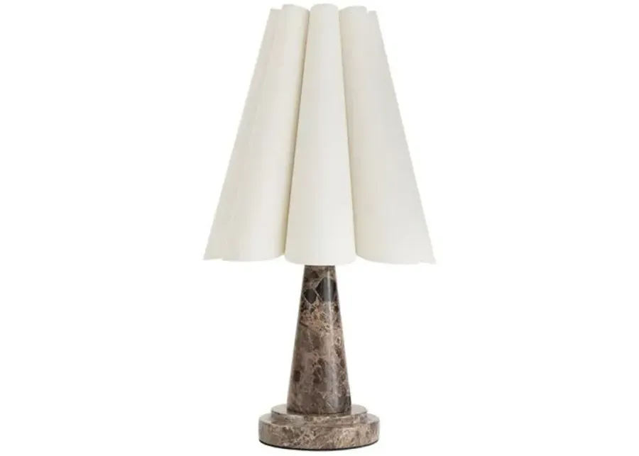 Segal Marble Mini Table Lamp - Regina Andrew - Brown