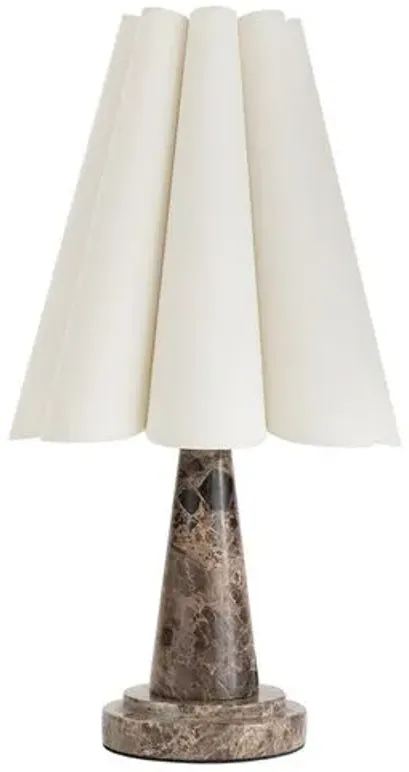 Segal Marble Mini Table Lamp - Regina Andrew - Brown