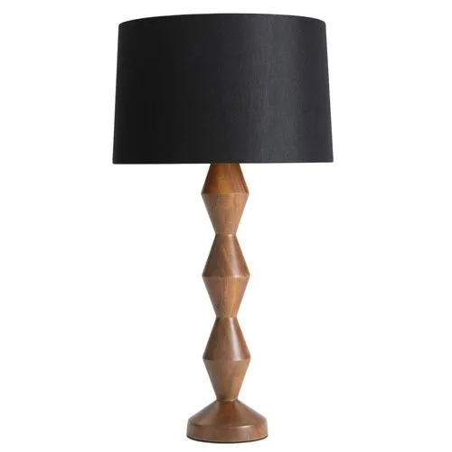 Crew Walnut Buffet Lamp - Regina Andrew - Black