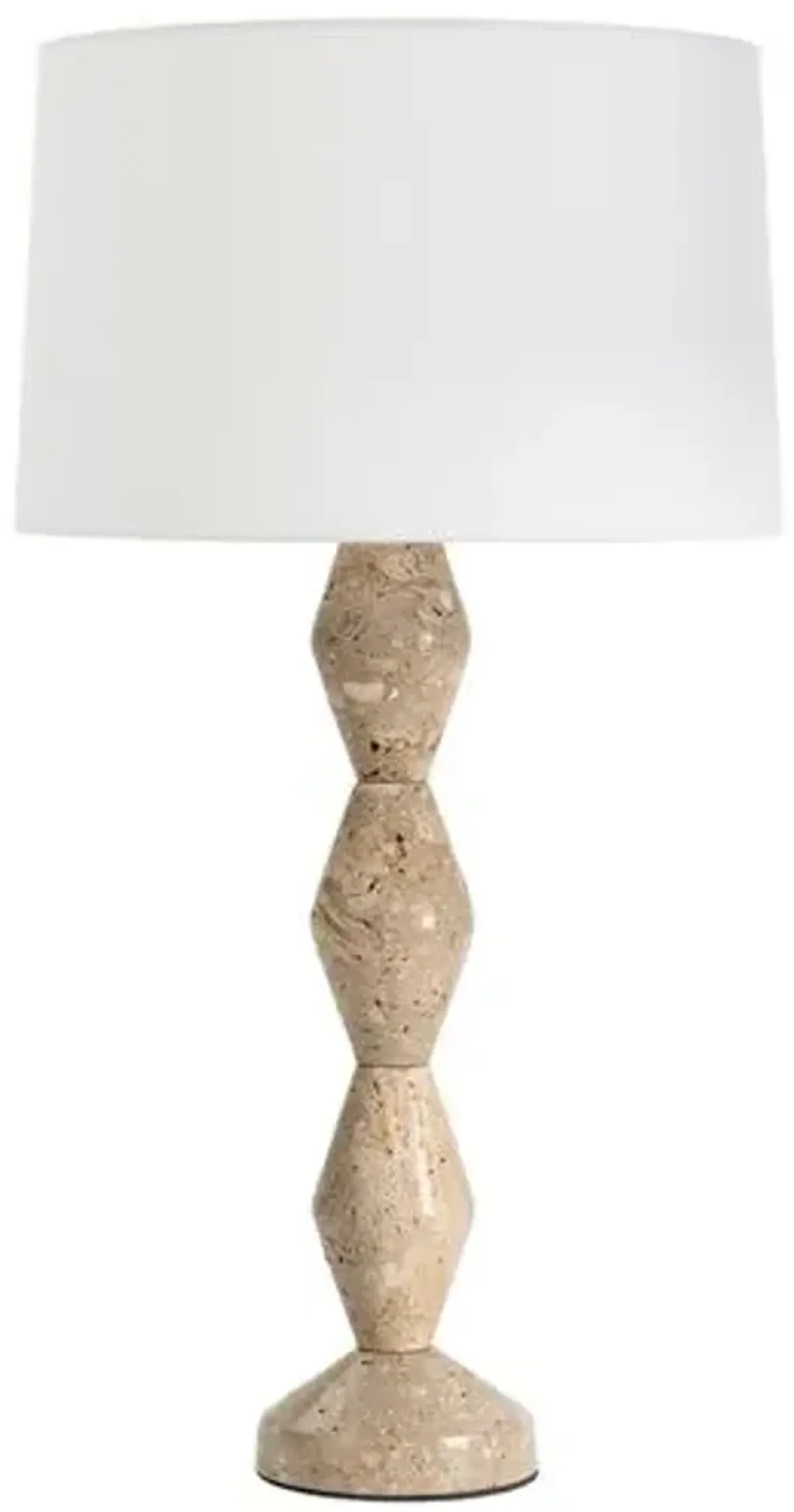 Crew Travertine Buffet Lamp - Regina Andrew - Brown