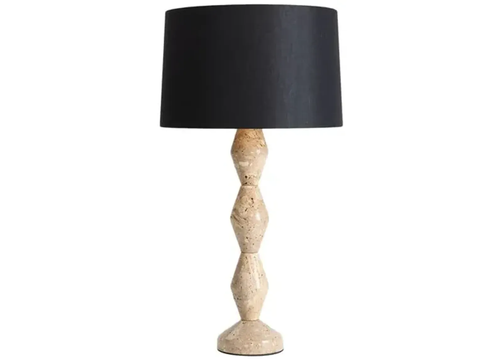 Crew Travertine Buffet Lamp - Regina Andrew - Black