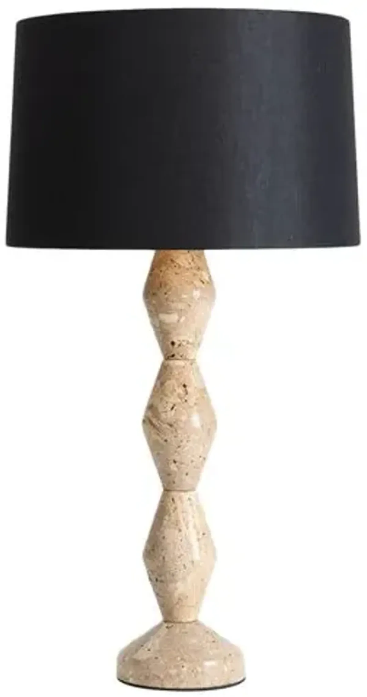 Crew Travertine Buffet Lamp - Regina Andrew - Black