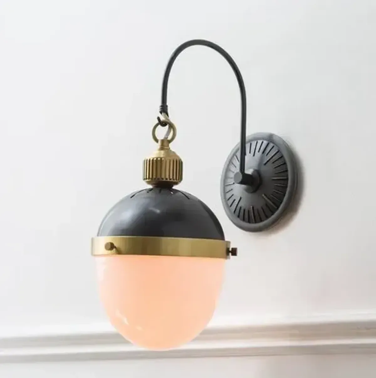 Otis Wall Sconce - Black/Natural Brass - Regina Andrew