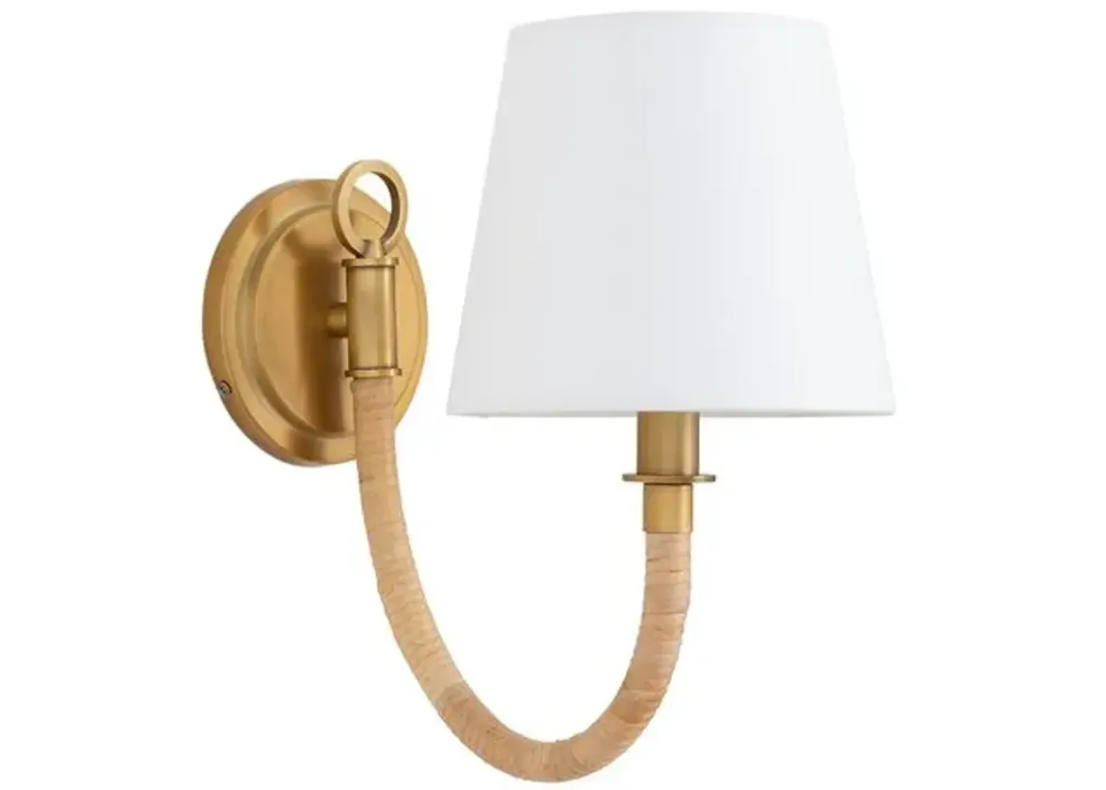 Coastal Living Treble Single Wall Sconce - Natural - Regina Andrew - Brown