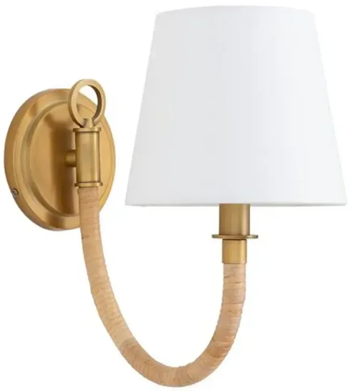 Coastal Living Treble Single Wall Sconce - Natural - Regina Andrew - Brown