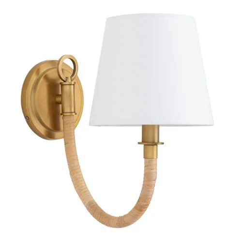 Coastal Living Treble Single Wall Sconce - Natural - Regina Andrew - Brown