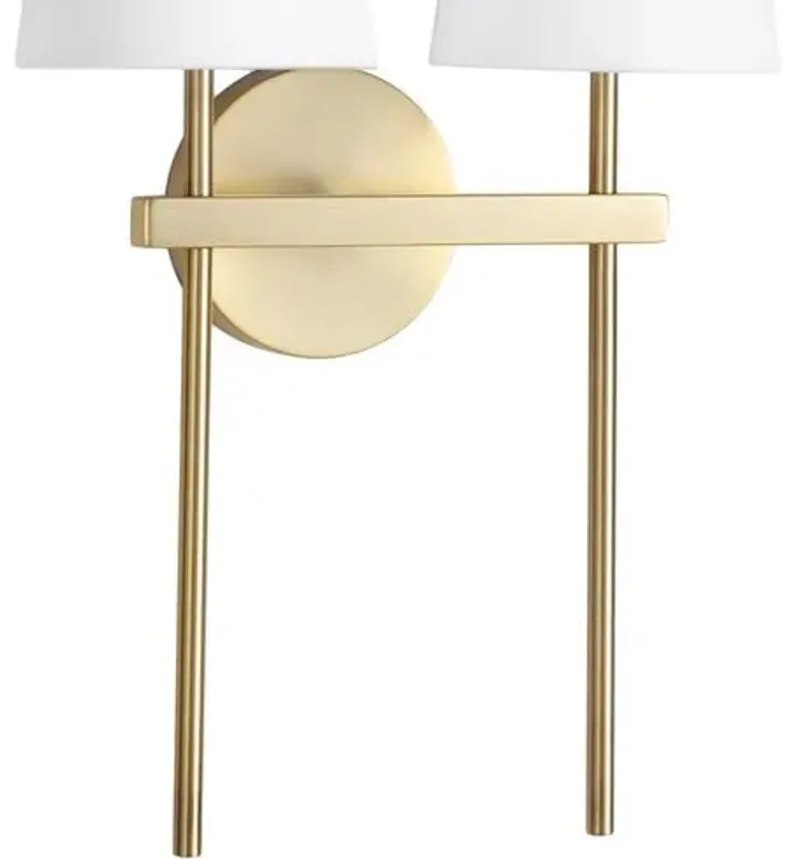 Southern Living Toni Double Wall Sconce - Brass - Regina Andrew - Gold