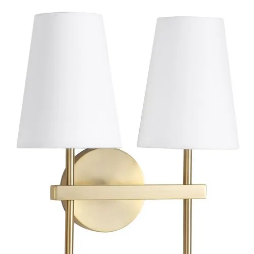 Southern Living Toni Double Wall Sconce - Brass - Regina Andrew - Gold