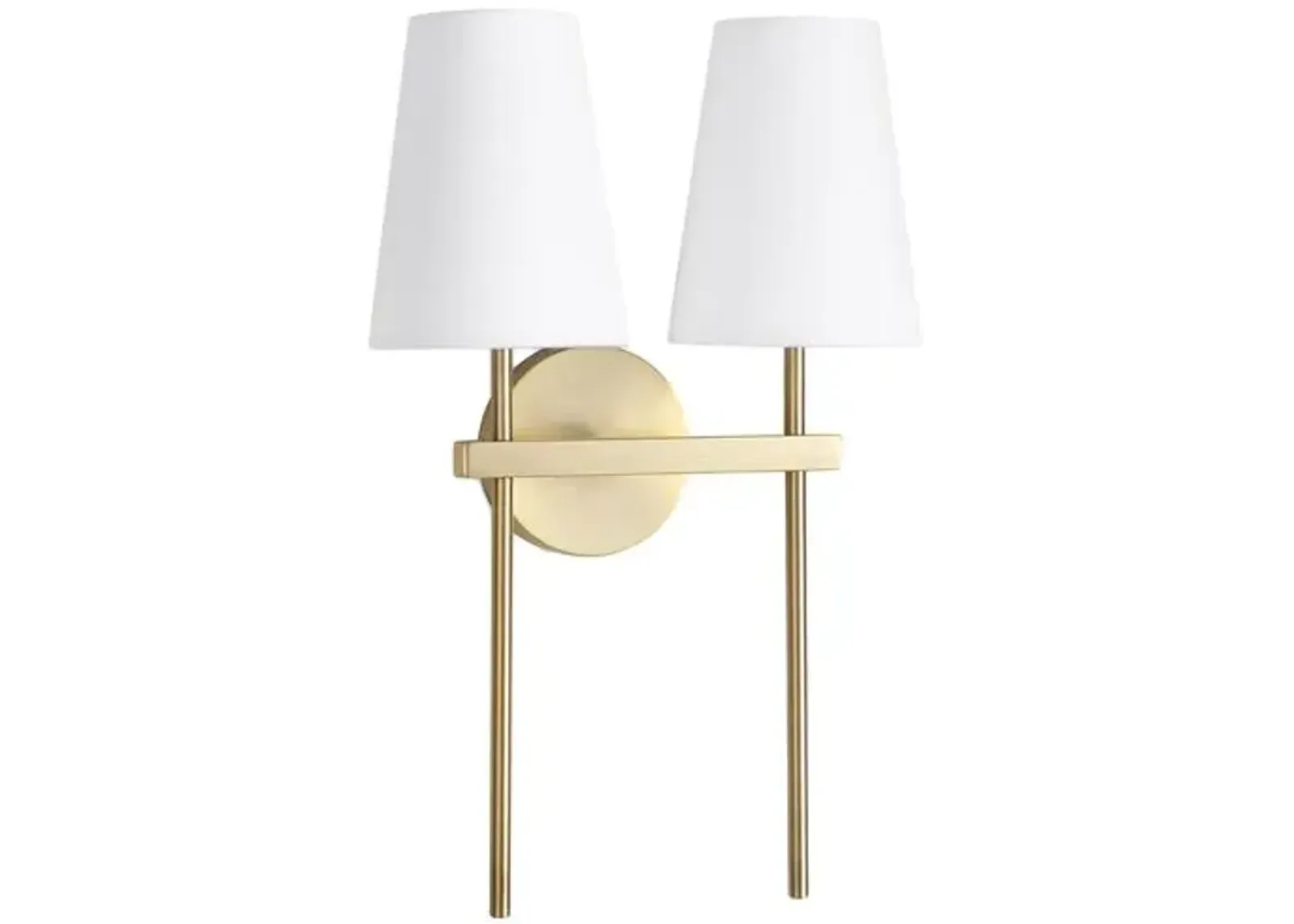 Southern Living Toni Double Wall Sconce - Brass - Regina Andrew - Gold