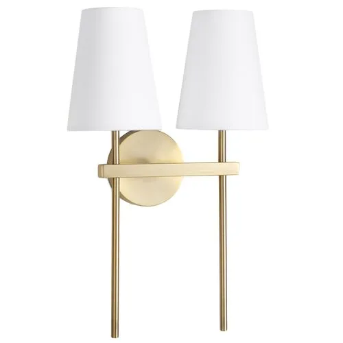 Southern Living Toni Double Wall Sconce - Brass - Regina Andrew - Gold