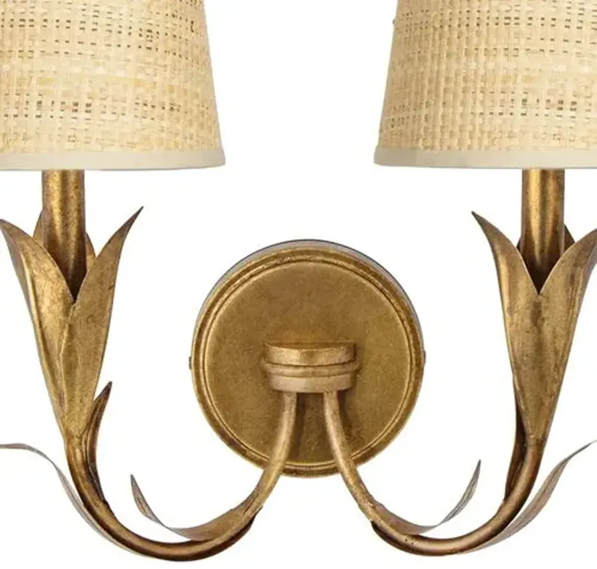 River Reed Double Wall Sconce - Regina Andrew - Gold