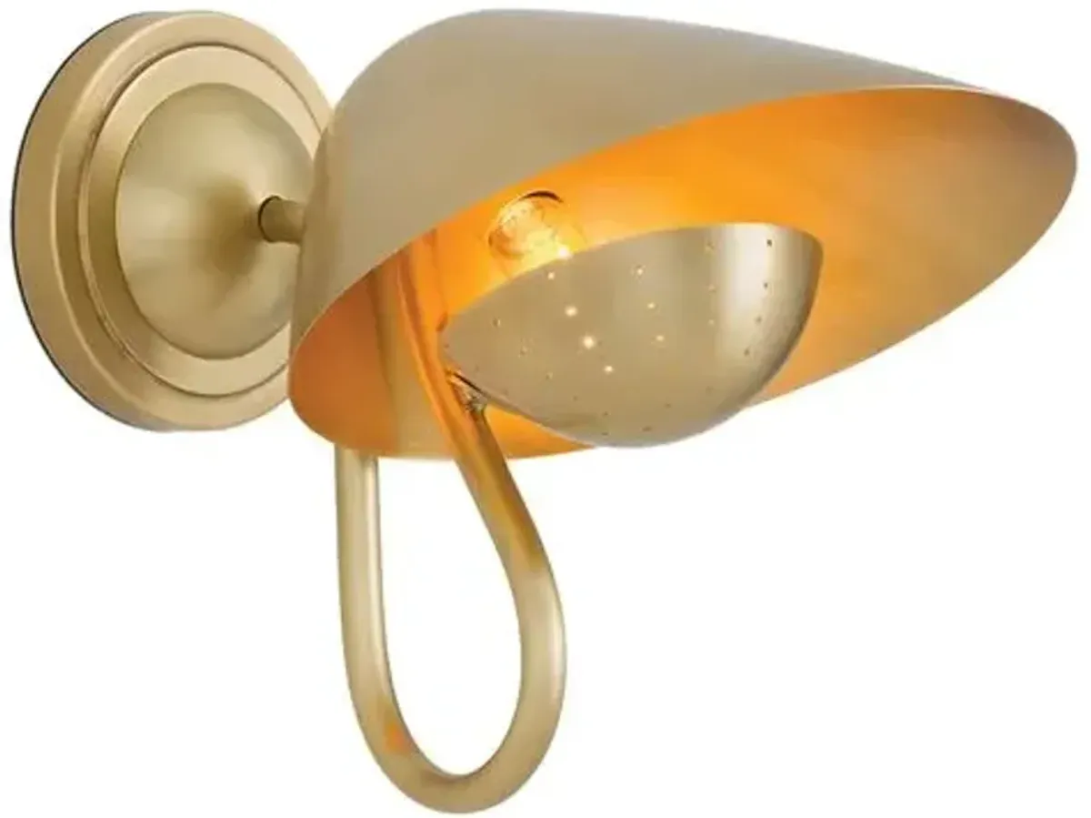 Keaton Single Wall Sconce - Regina Andrew - Gold