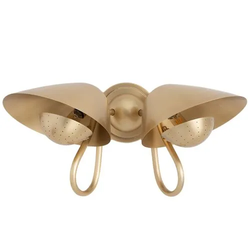 Keaton Double Wall Sconce - Regina Andrew - Gold