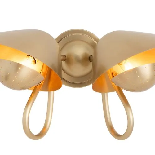 Keaton Double Wall Sconce - Regina Andrew - Gold