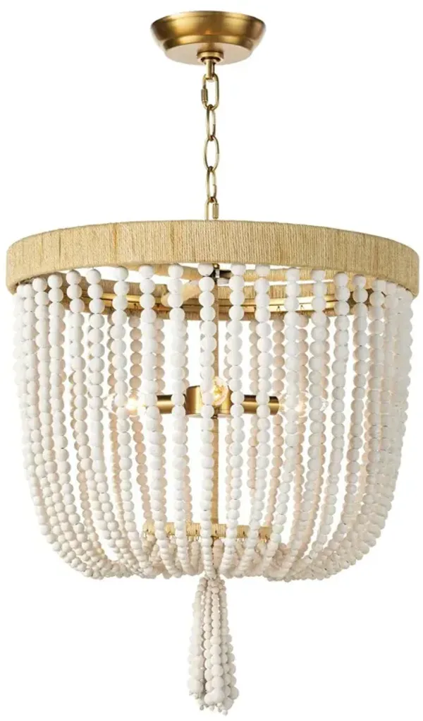 Milos Beaded Chandelier - White - Regina Andrew