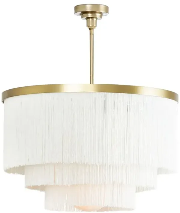 Cabaret Fringe Chandelier, Ivory