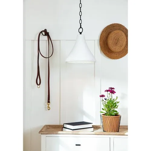 Southern Living Billie Concrete Small Pendant - White - Regina Andrew