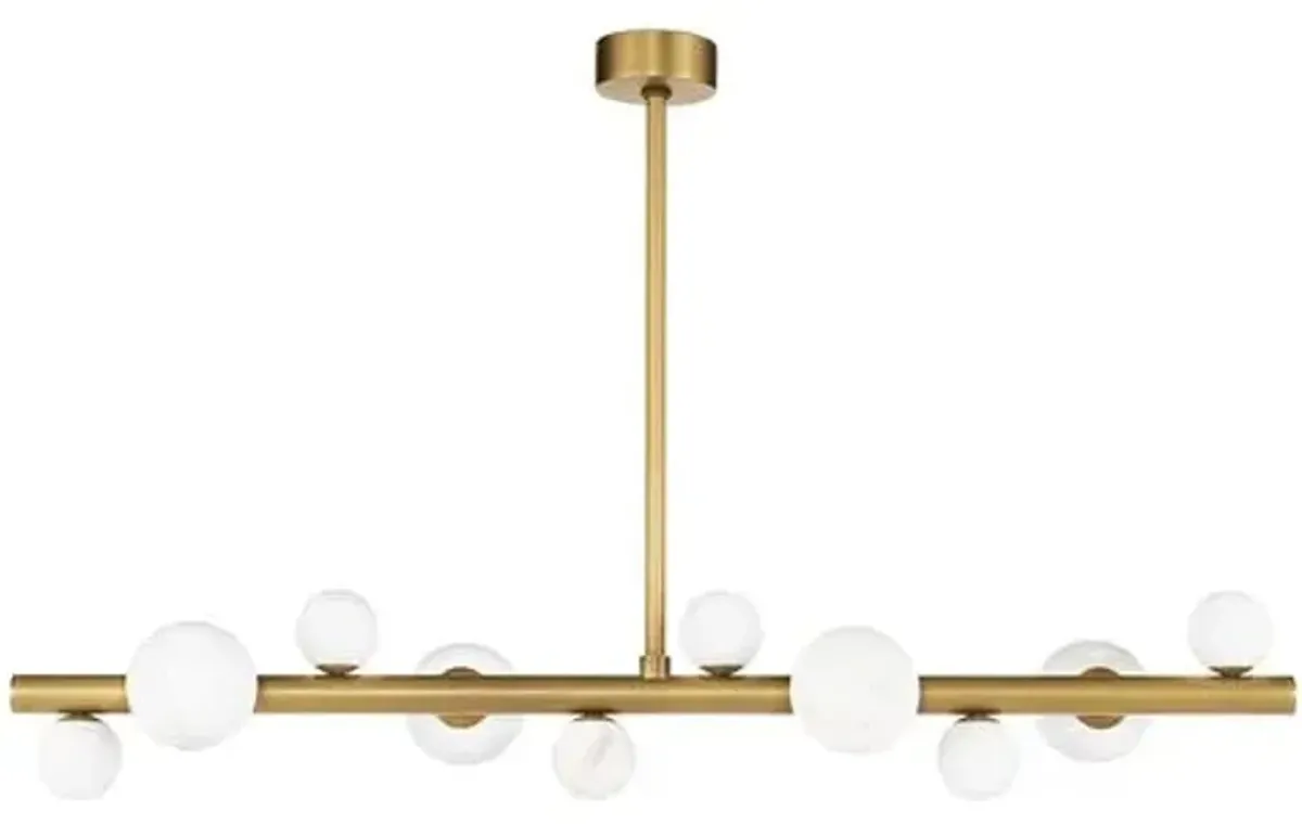 Styx Alabaster Linear Chandelier - Regina Andrew - Gold