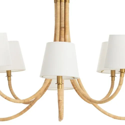 Coastal Living Treble Chandelier - Natural - Regina Andrew - Brown