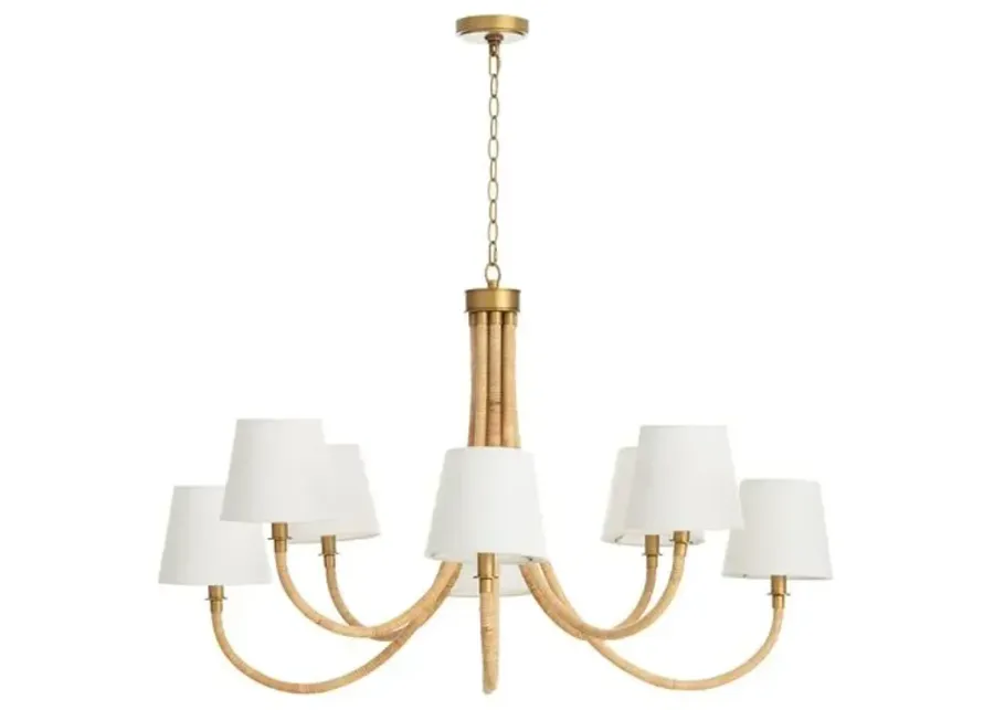 Coastal Living Treble Chandelier - Natural - Regina Andrew - Brown