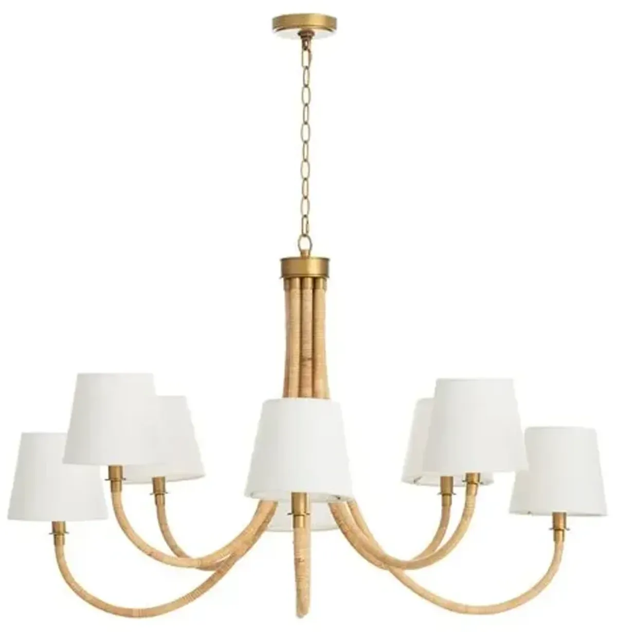 Coastal Living Treble Chandelier - Natural - Regina Andrew - Brown