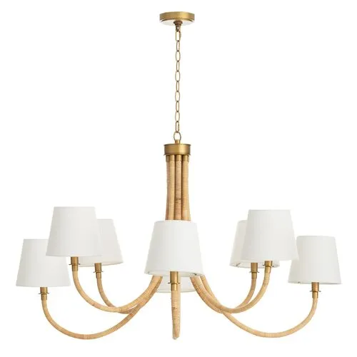 Coastal Living Treble Chandelier - Natural - Regina Andrew - Brown