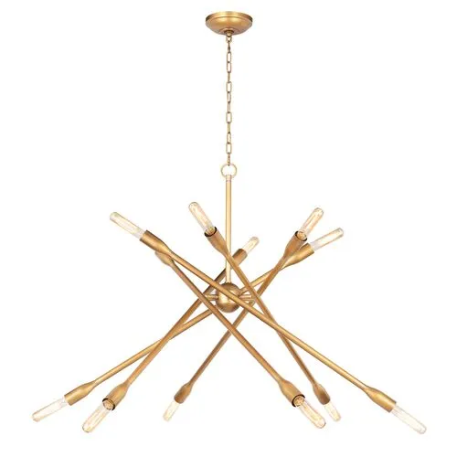 Cobra Criss Cross Chandelier - Regina Andrew - Gold