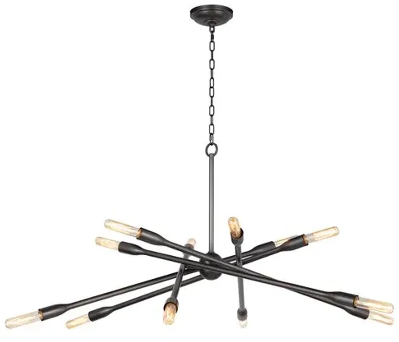 Cobra Criss Cross Chandelier - Regina Andrew - Brown