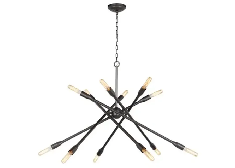 Cobra Criss Cross Chandelier - Regina Andrew - Brown