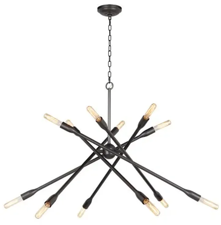 Cobra Criss Cross Chandelier - Regina Andrew - Brown