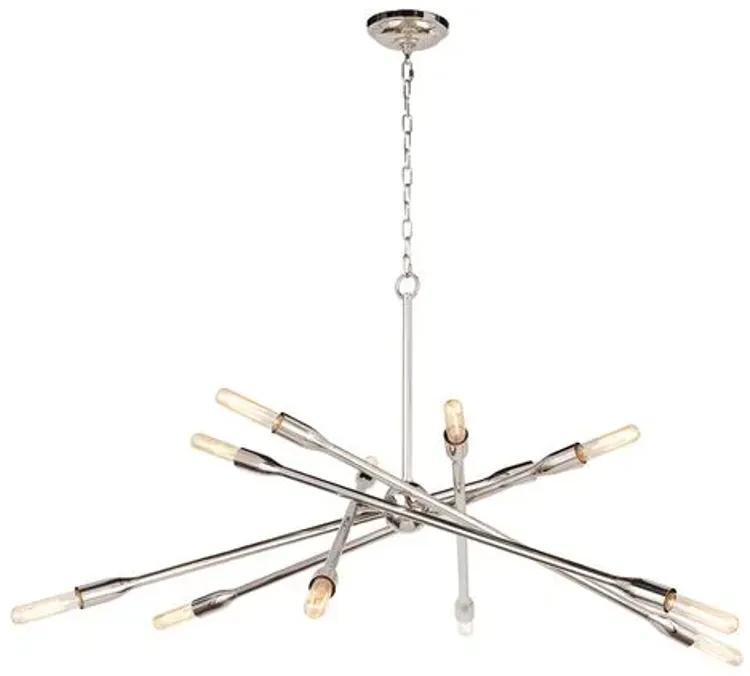 Cobra Criss Cross Chandelier - Regina Andrew - Silver