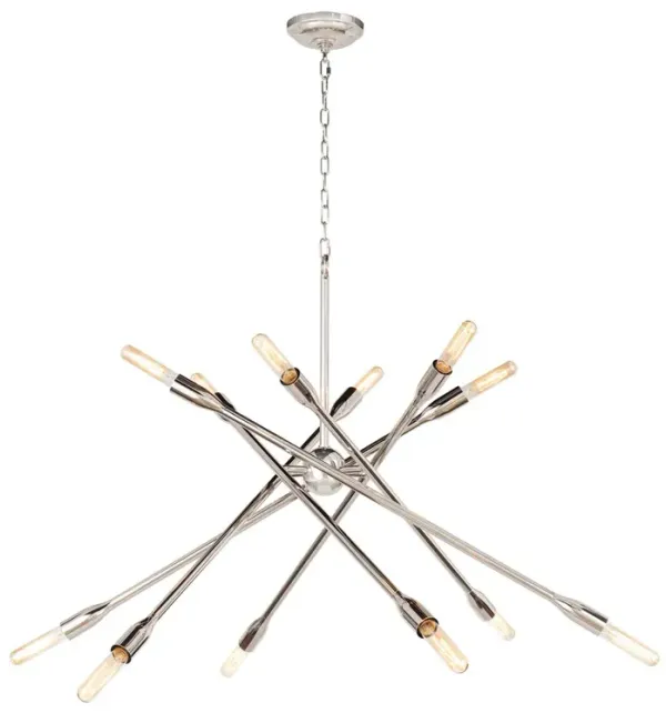 Cobra Criss Cross Chandelier - Regina Andrew - Silver
