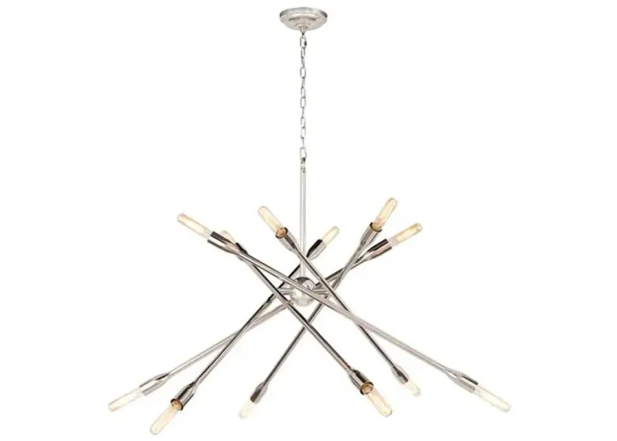 Cobra Criss Cross Chandelier - Regina Andrew - Silver