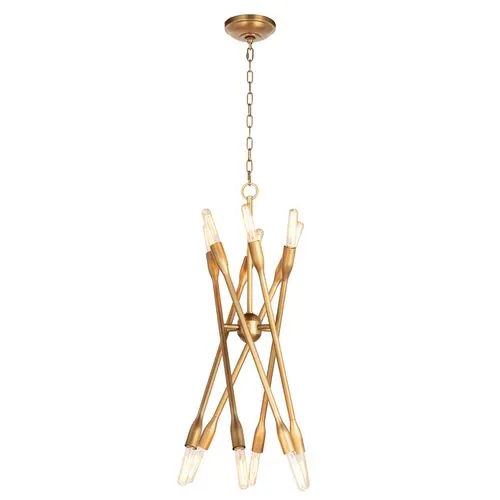 Cobra Criss Cross Chandelier - Regina Andrew - Gold