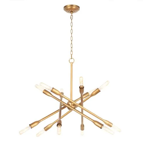 Cobra Criss Cross Chandelier - Regina Andrew - Gold