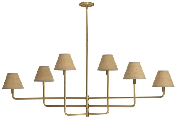 Polly 6-Light Rattan Shade Chandelier - Regina Andrew - Brown