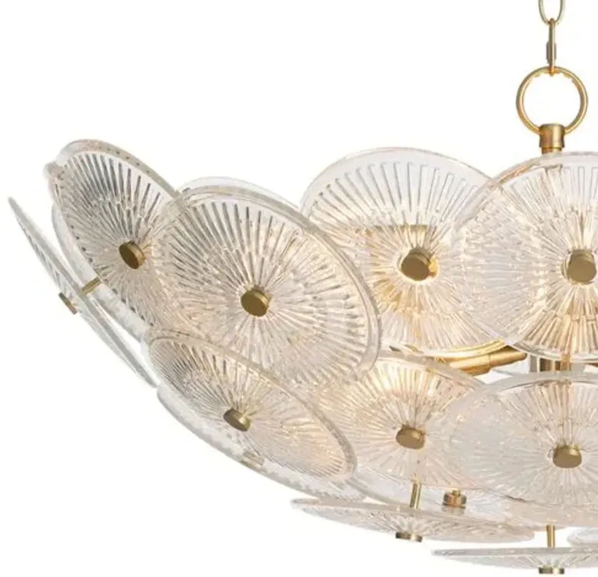 Holly Glass Disc Chandelier - Regina Andrew - Clear