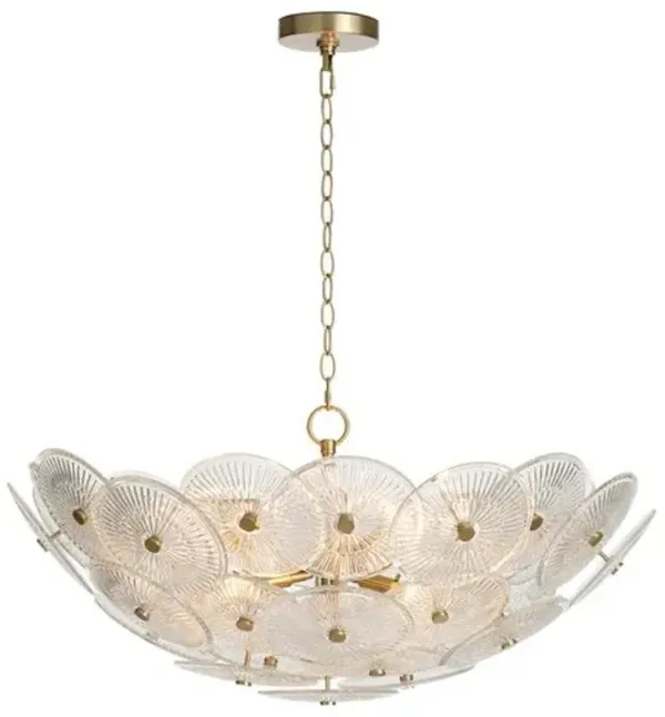 Holly Glass Disc Chandelier - Regina Andrew - Clear