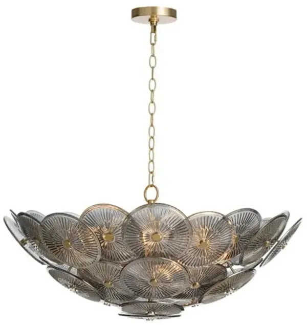 Holly Glass Disc Chandelier - Regina Andrew - Gray
