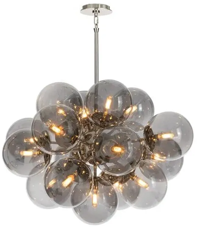 Shine Glass Globe Chandelier - Regina Andrew - Gray