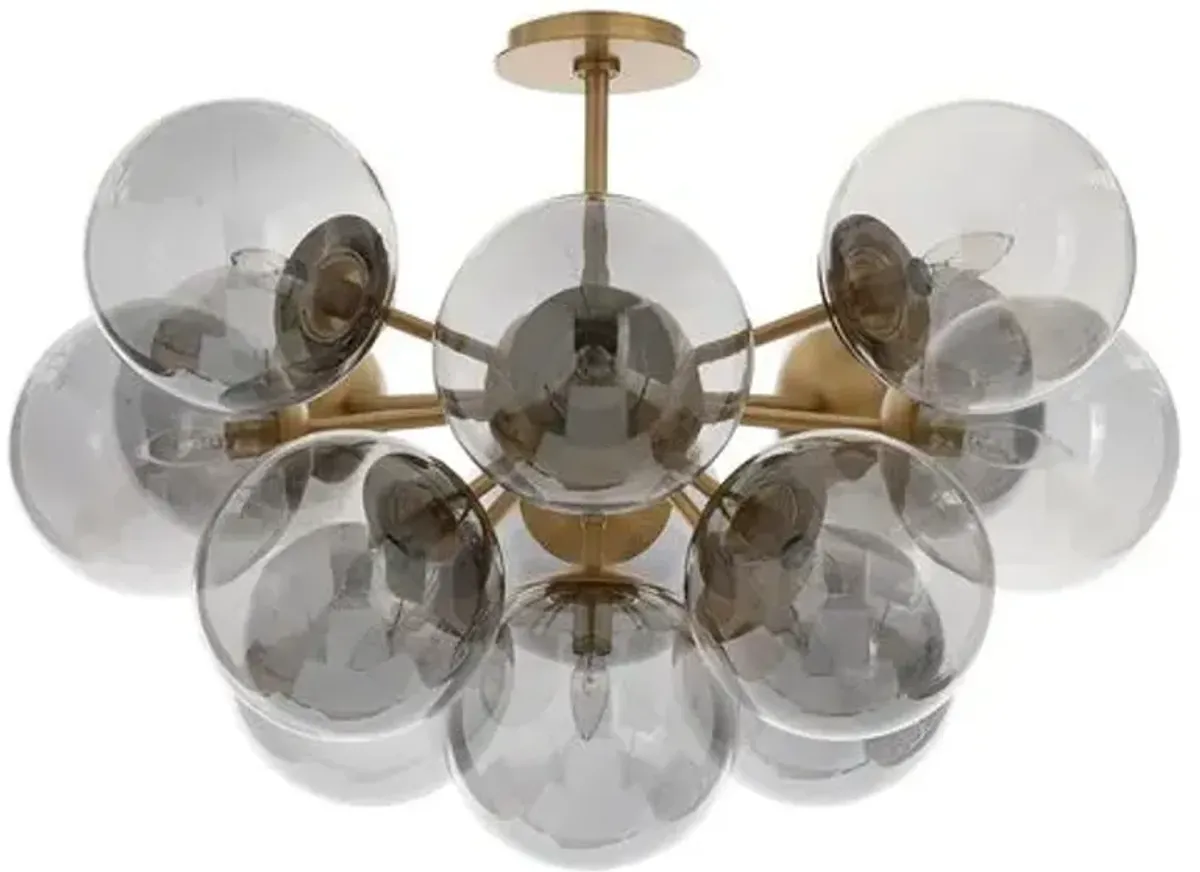 Shine Glass Globe Flush Mount - Regina Andrew - Gold