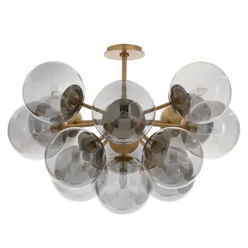 Shine Glass Globe Flush Mount - Regina Andrew - Gold