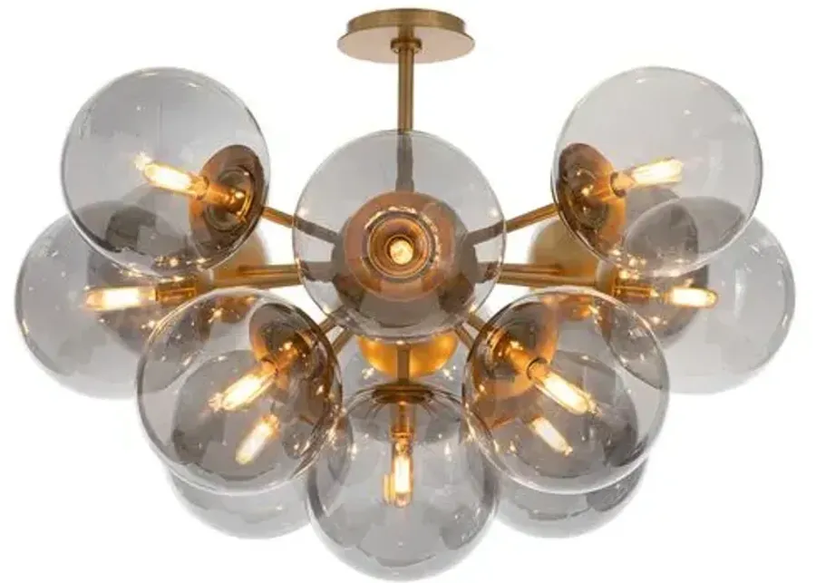 Shine Glass Globe Flush Mount - Regina Andrew - Gold