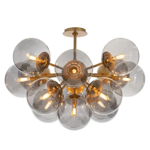 Shine Glass Globe Flush Mount - Regina Andrew - Gold