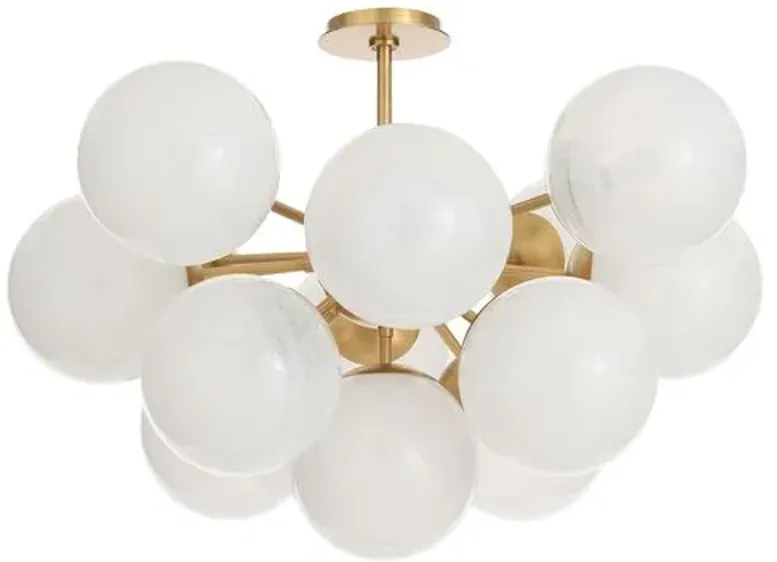 Shine Glass Globe Flush Mount - Regina Andrew - Gold