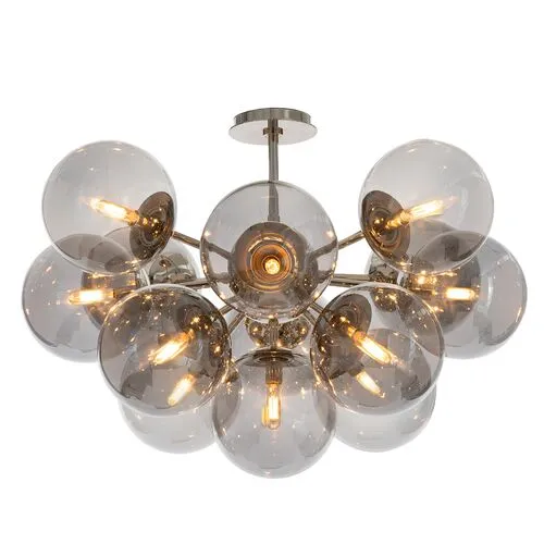 Shine Glass Globe Flush Mount - Regina Andrew - Gray